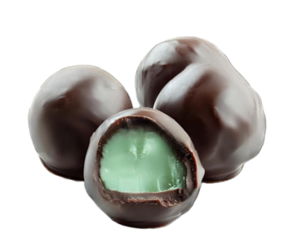 Trufa con relleno de menta